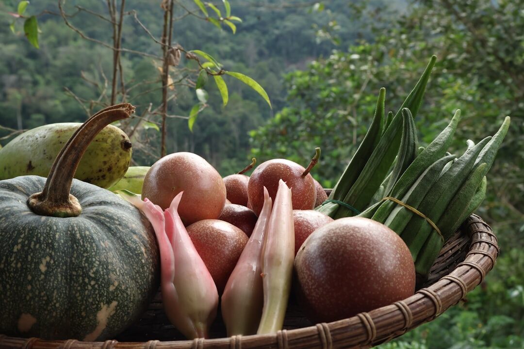 fresh seasonal vegetables in basket