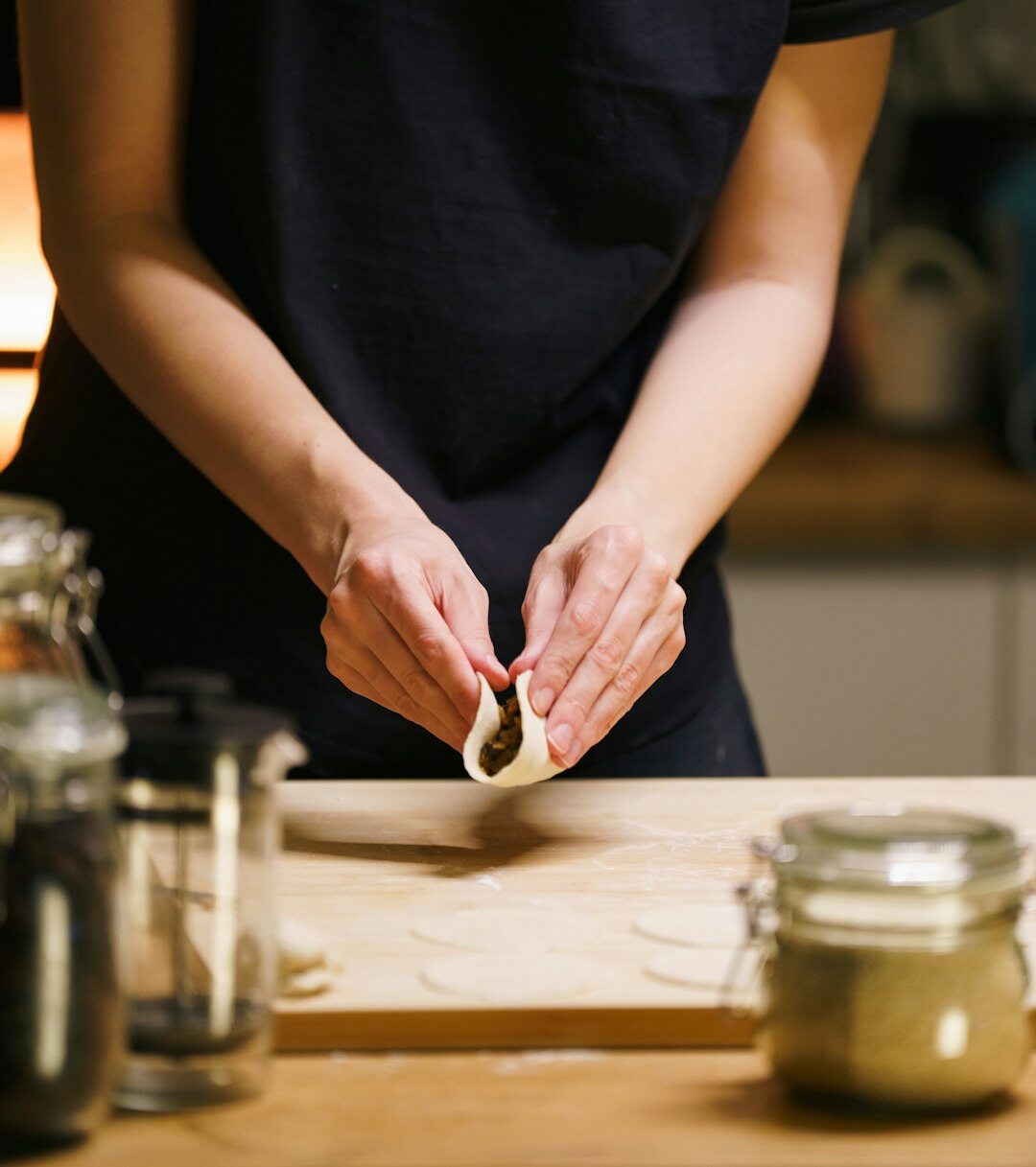 baking pastries in kitchen